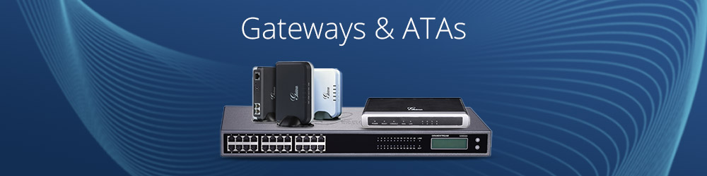 image banner of gateways & ATA's IP telephony hybrid solution from grandstream India