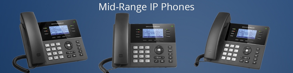 image of mid-range ip phones for enterprise, business communication from grandstream India