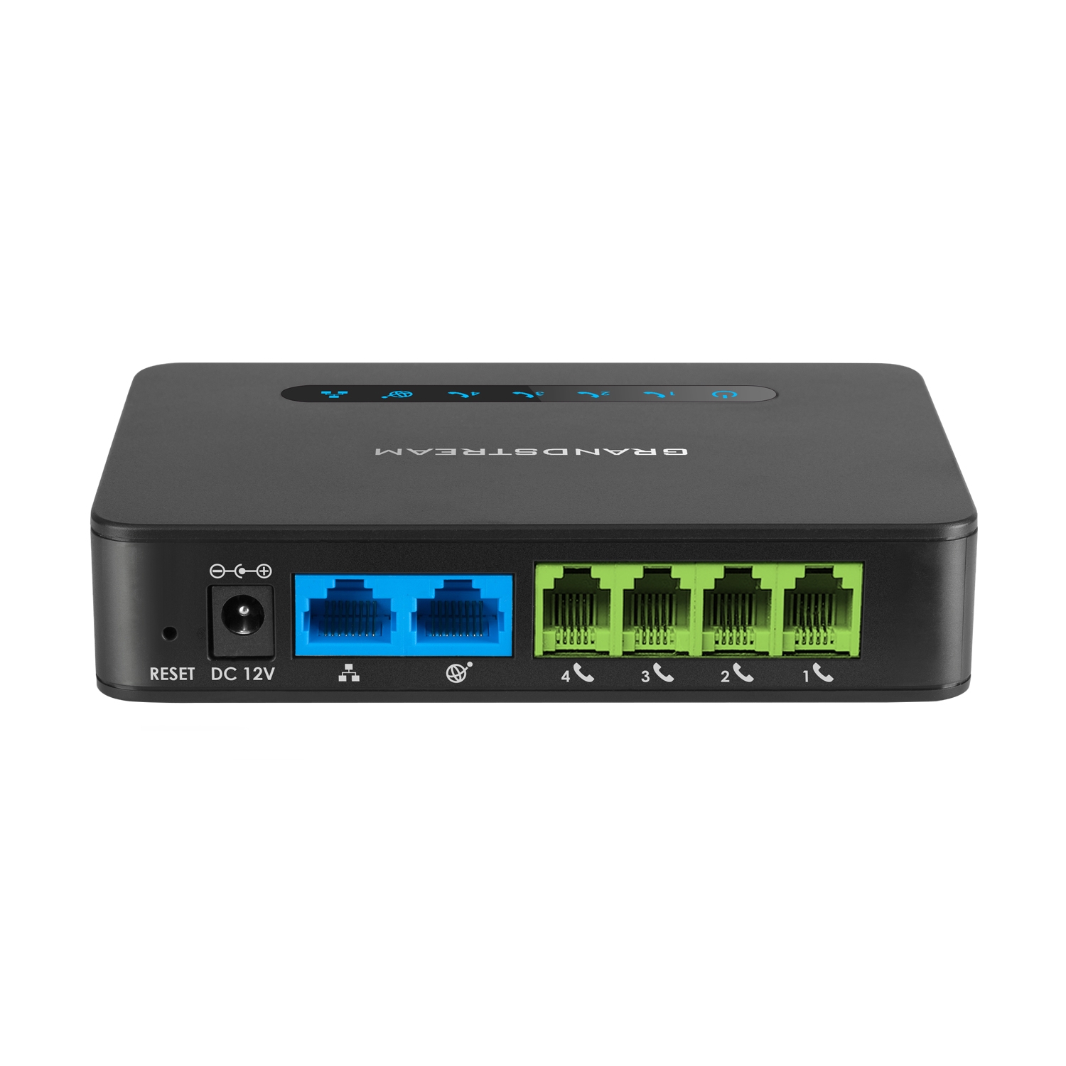 image of 4 Port FXS back, Gateway with Gigabit NAT Router ATA for business communication