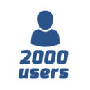image icon representing support of 2000 users in grandstream products for business communication