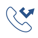 image icon of outgoing call-forwarding phone Handel for business communication from grandstream