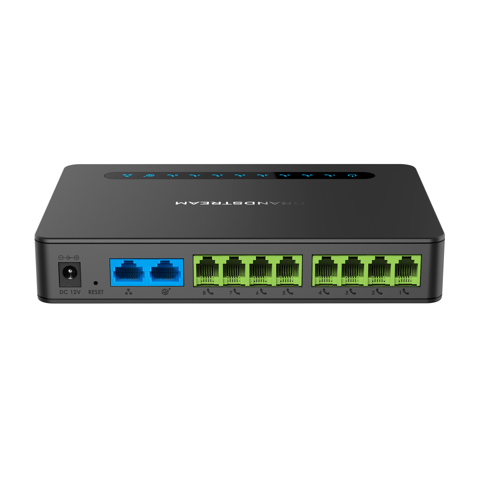 image of back 8 Port FXS Gateway with Gigabit NAT Router ATA for business communication