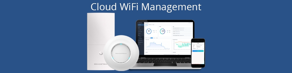 image banner of cloud wifi management system managing network across multiple locations