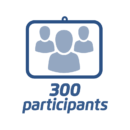 image icon - representing 300 participants in video conferencing - product from grandstream
