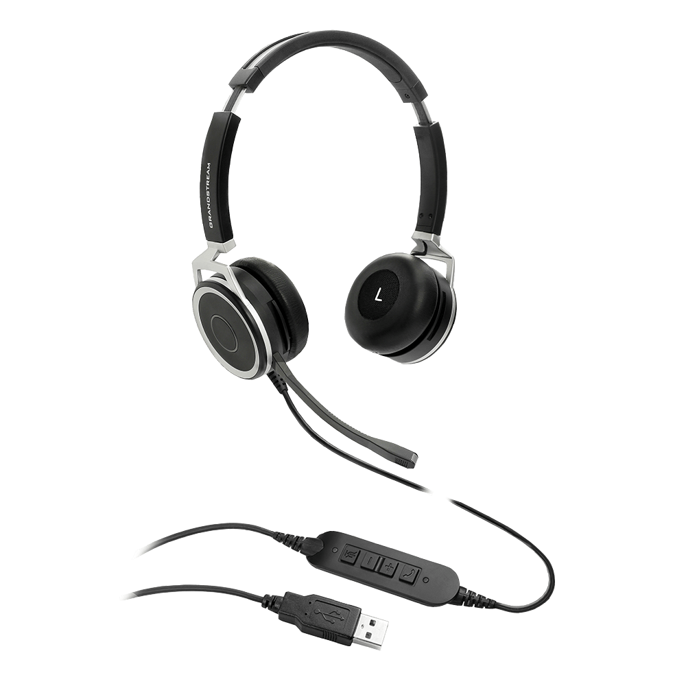 image of HD USB GUV3005 headset, high-quality sound for business communication - grandstream